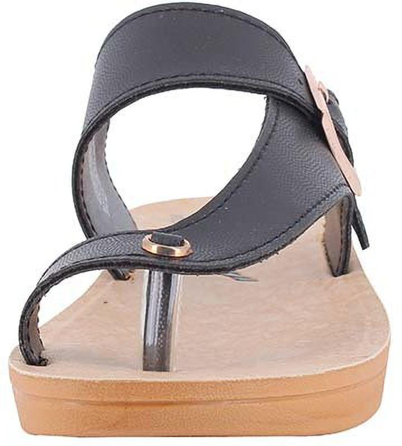 Image of FLITE Women Flip Flops (Black, Black , 3)