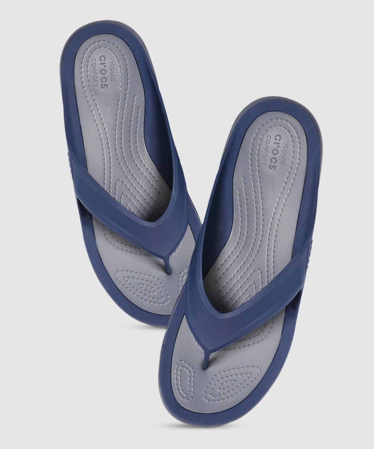 Image of CROCS Men's Swiftwater Wave Men Flip Flops (Blue , 12 UK /India)
