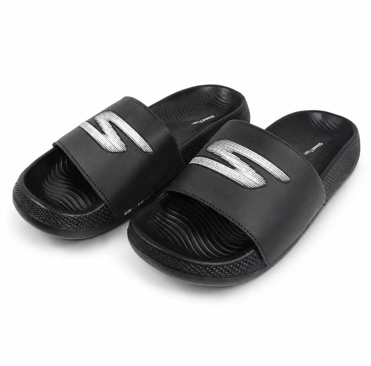 Image of Skechers Men Slides (Black , 12)