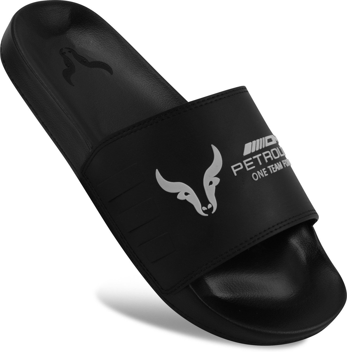 Image of NAYRA CROWN Men Slides (Black , 7)
