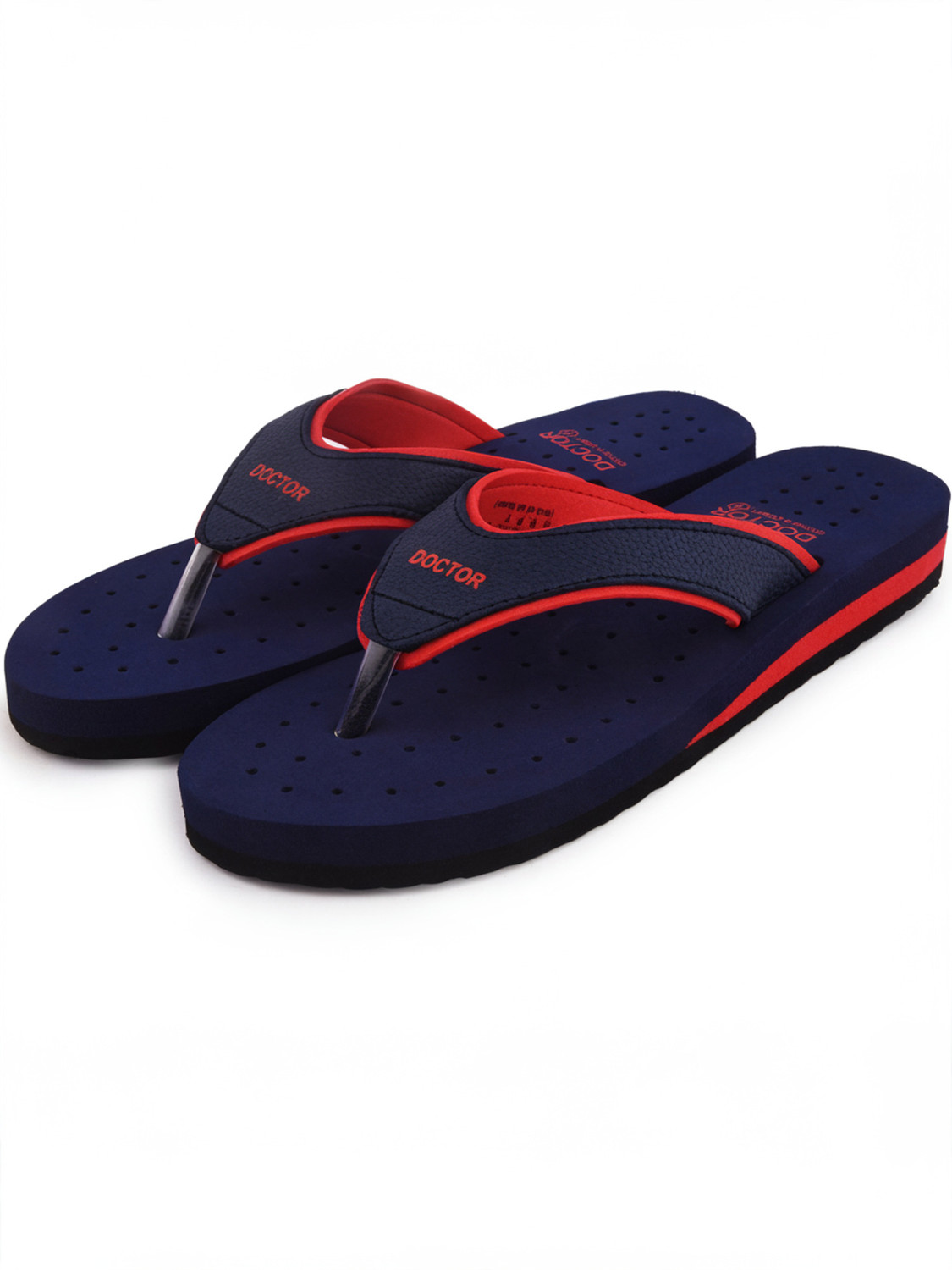 Image of FORVELA Doctor Ortho Soft Diabetic Orthopaedic Pregnancy Home Women Flip Flops (Red , 8)