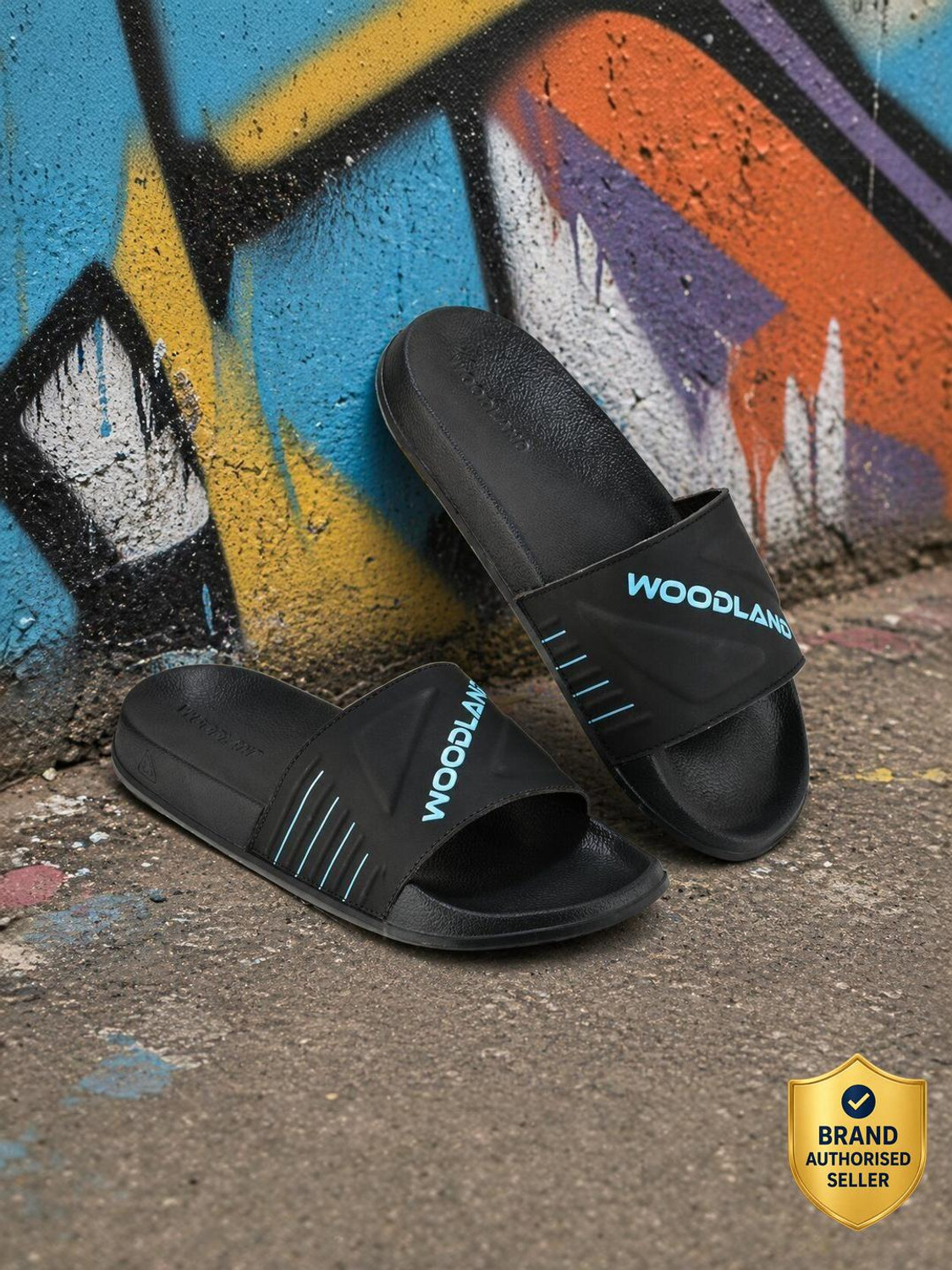 Image of WOODLAND Lightweight Comfortable Casual Summer Wear Men Flip Flops (Navy , 9)