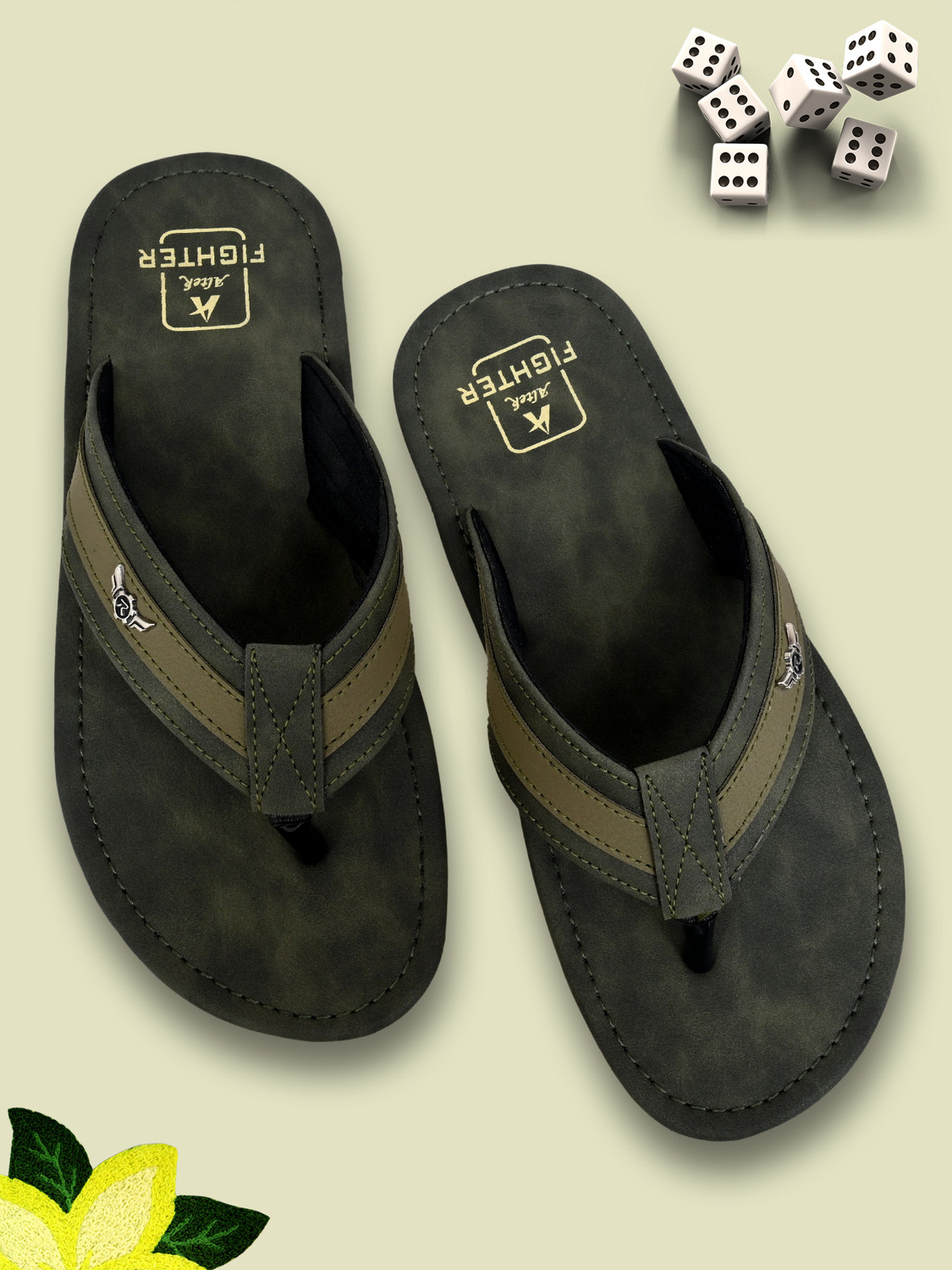 Image of WOODLAND Comfortable Soft Sole Lightweight Home Wear Men Slippers (Khaki , 11)