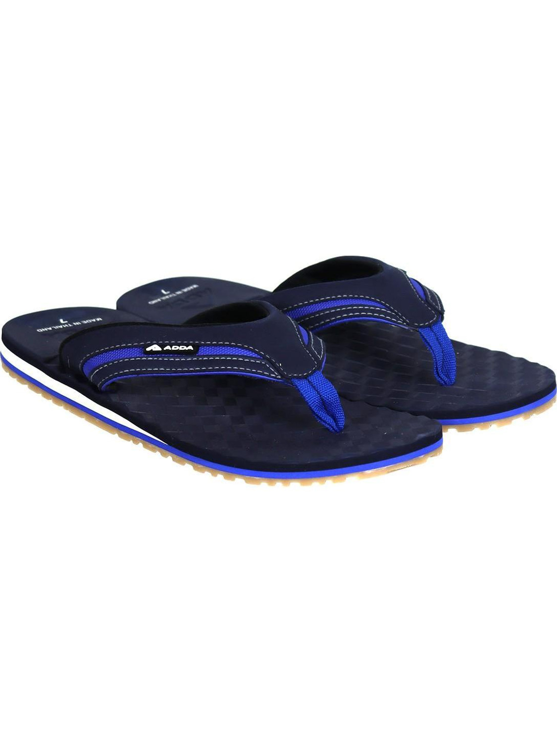Image of Adda Men Flip Flops (Black, Tan , 9 UK /India)