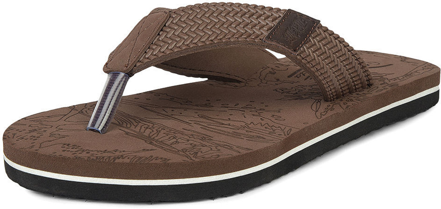 Image of Bata Men Flip Flops (Brown , 7)