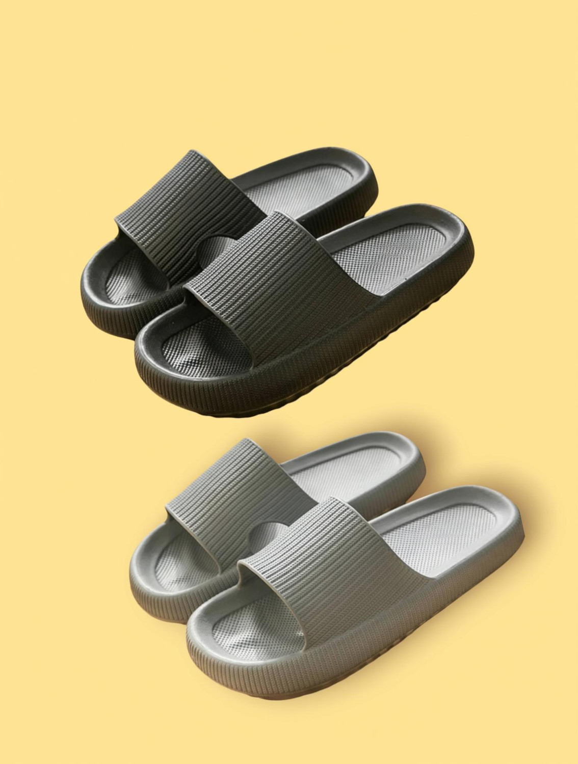 Image of FEEL TIME Men Flip Flops (Grey , 7)