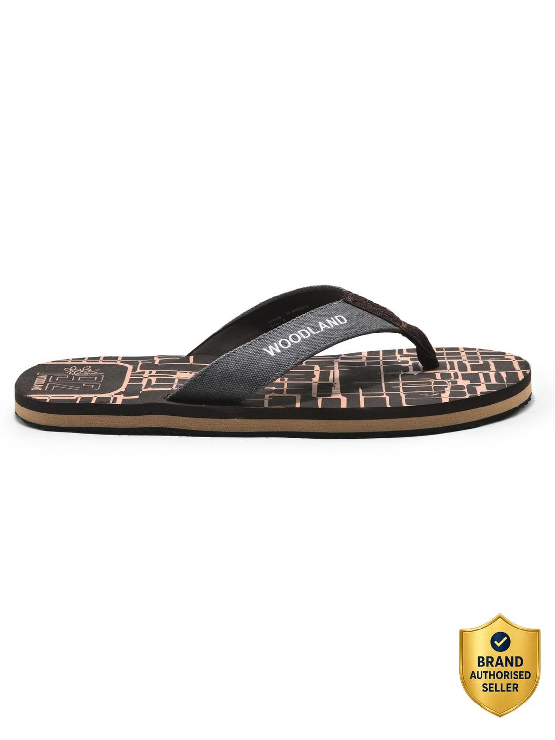 Image of WOODLAND Lightweight Comfortable Casual Summer Wear Men Flip Flops (Black , 5)