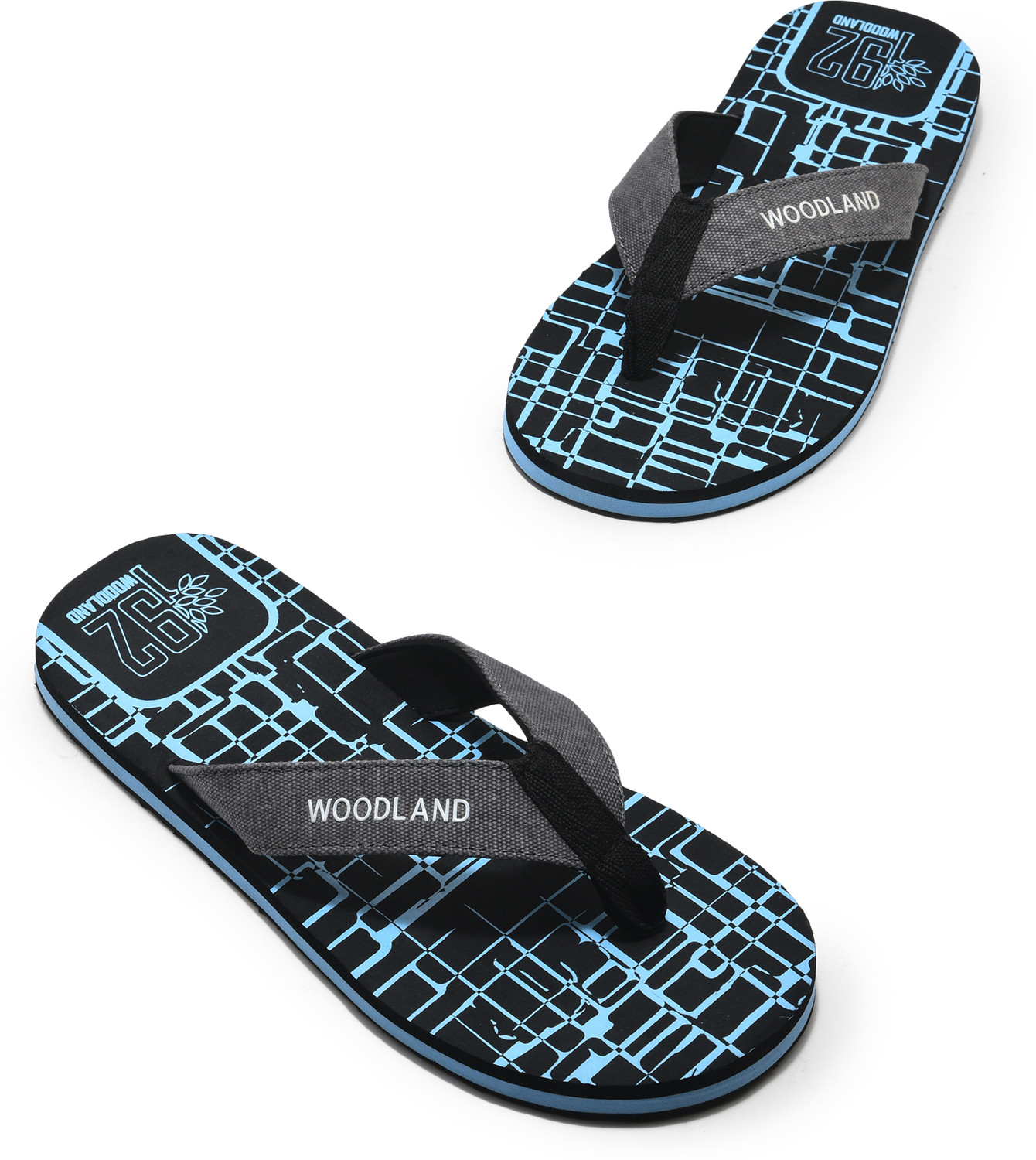 Image of WOODLAND Lightweight Comfortable Casual Summer Wear Men Flip Flops (Black , 5)