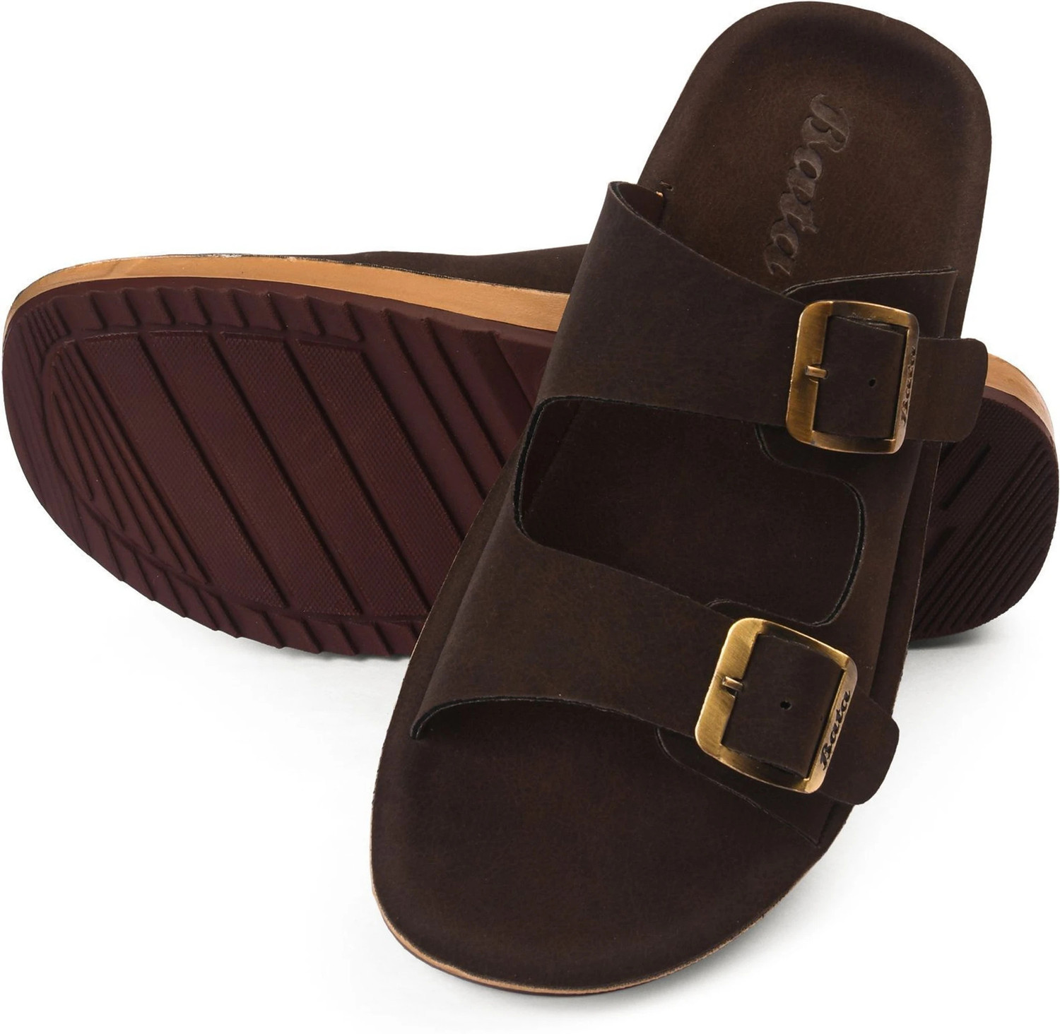 Image of Bata Men Slippers (Brown , 11)