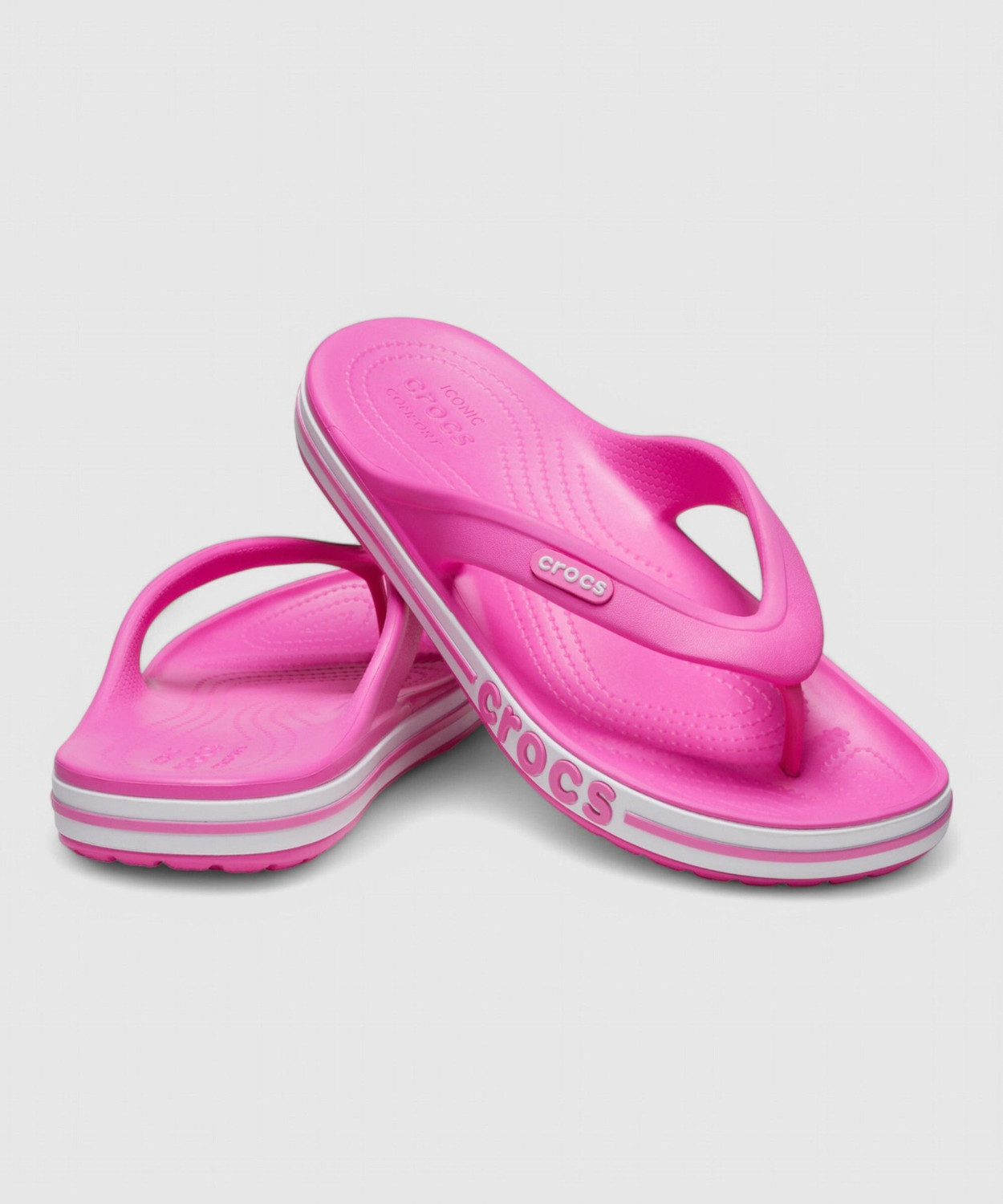 Image of CROCS Bayaband Flip Unisex Flip Flops (Pink , 4)