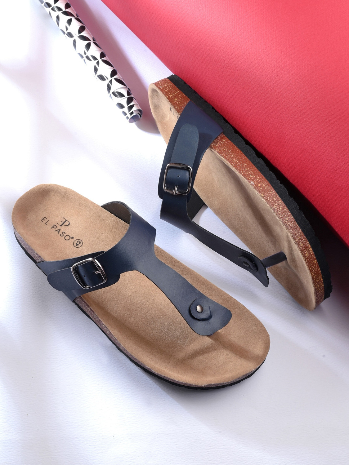 Image of RED TAPE Men Slides (Navy , 11)