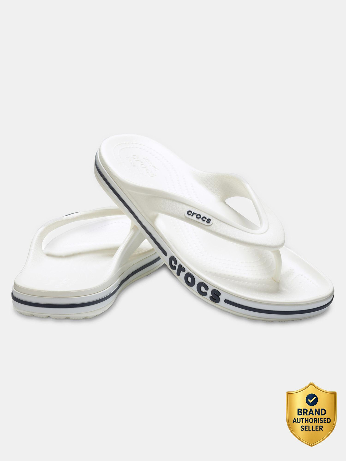 Image of CROCS ESSENTIALS Unisex Flip Flops (Beige , 4)