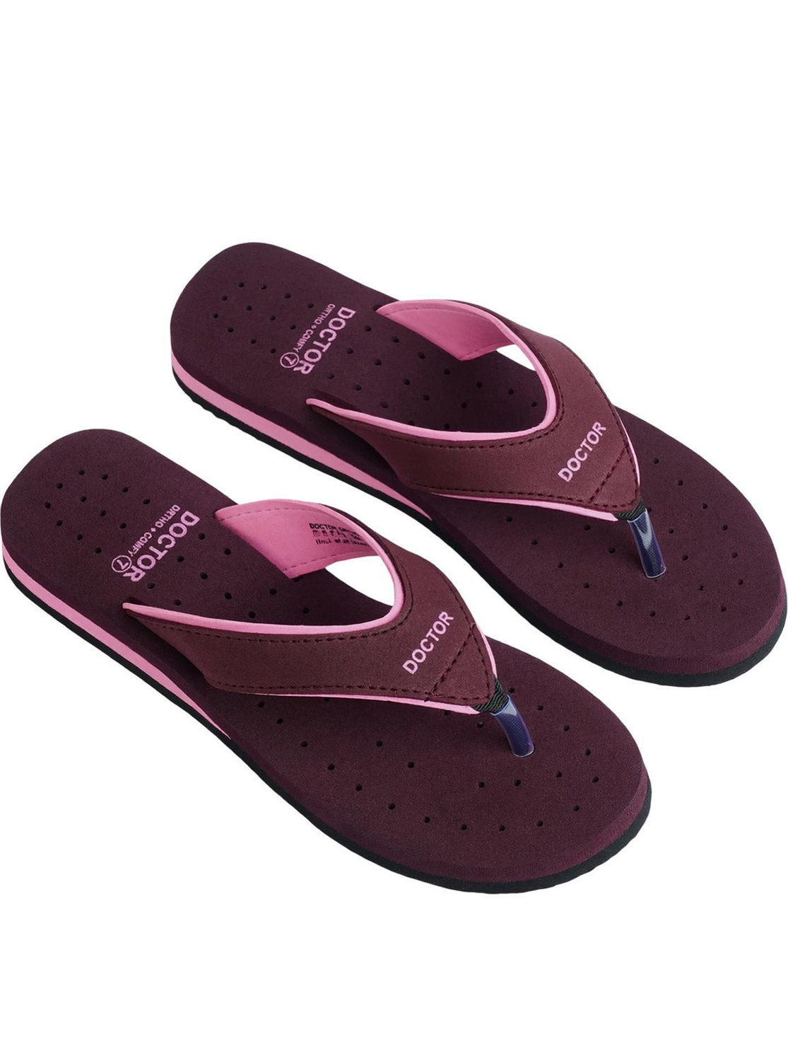 Image of DOCTOR FEEL SOFT Women Comfort Slippers|Flexible|Soft Footbed|Daily Wear|Walking Support Slippers Women Slides (Beige , 7)