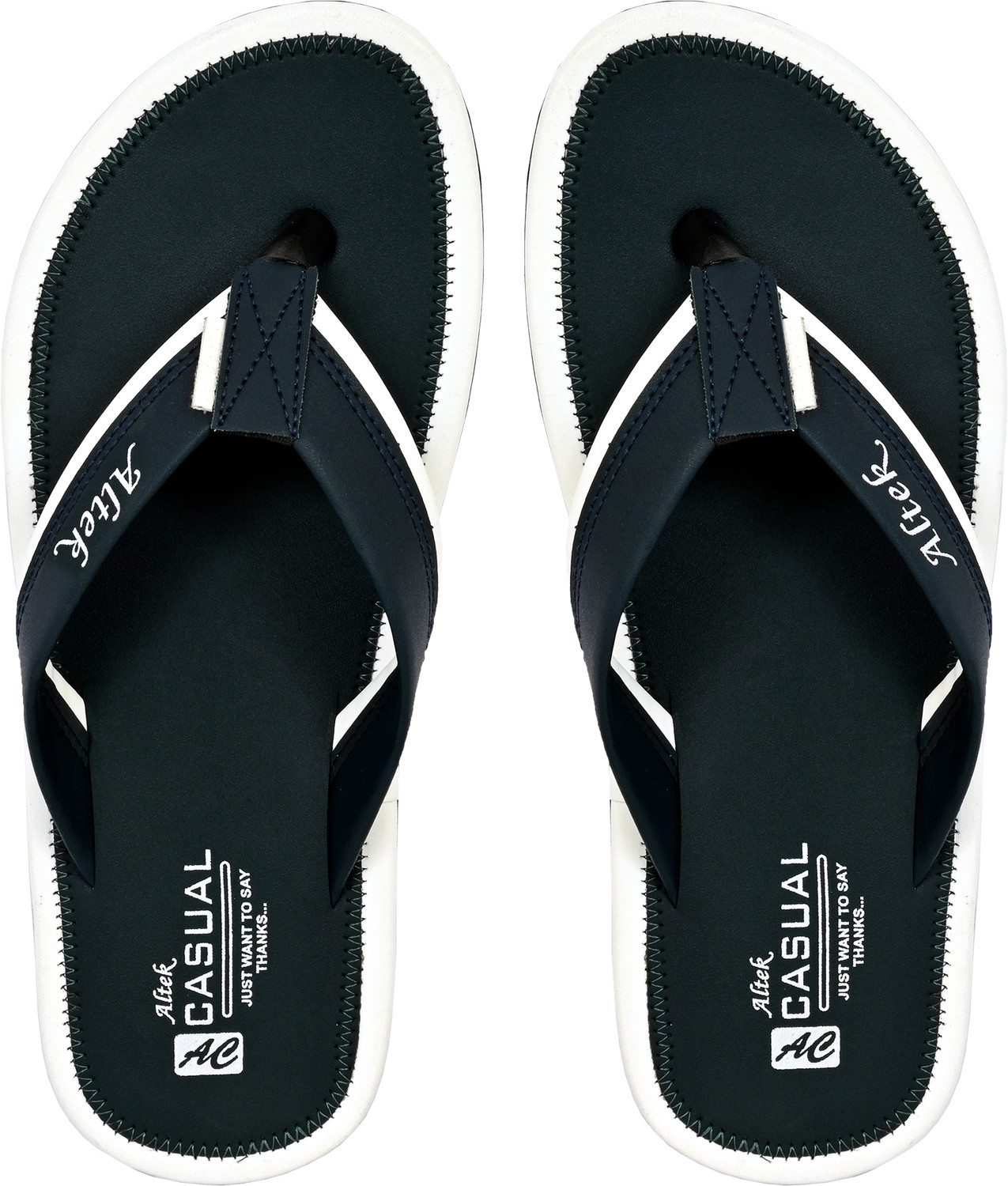 Image of Speedokart enterprises Men Flip Flops (Blue, Black , 7)