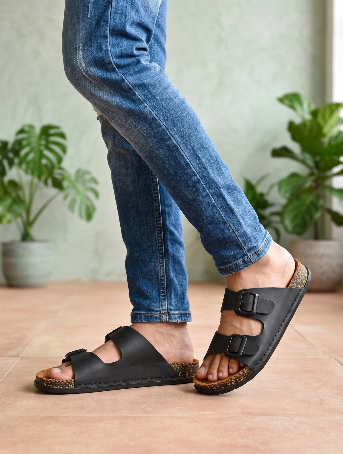 Image of BIRKENSTOCK Men Flip Flops (Black , 7)