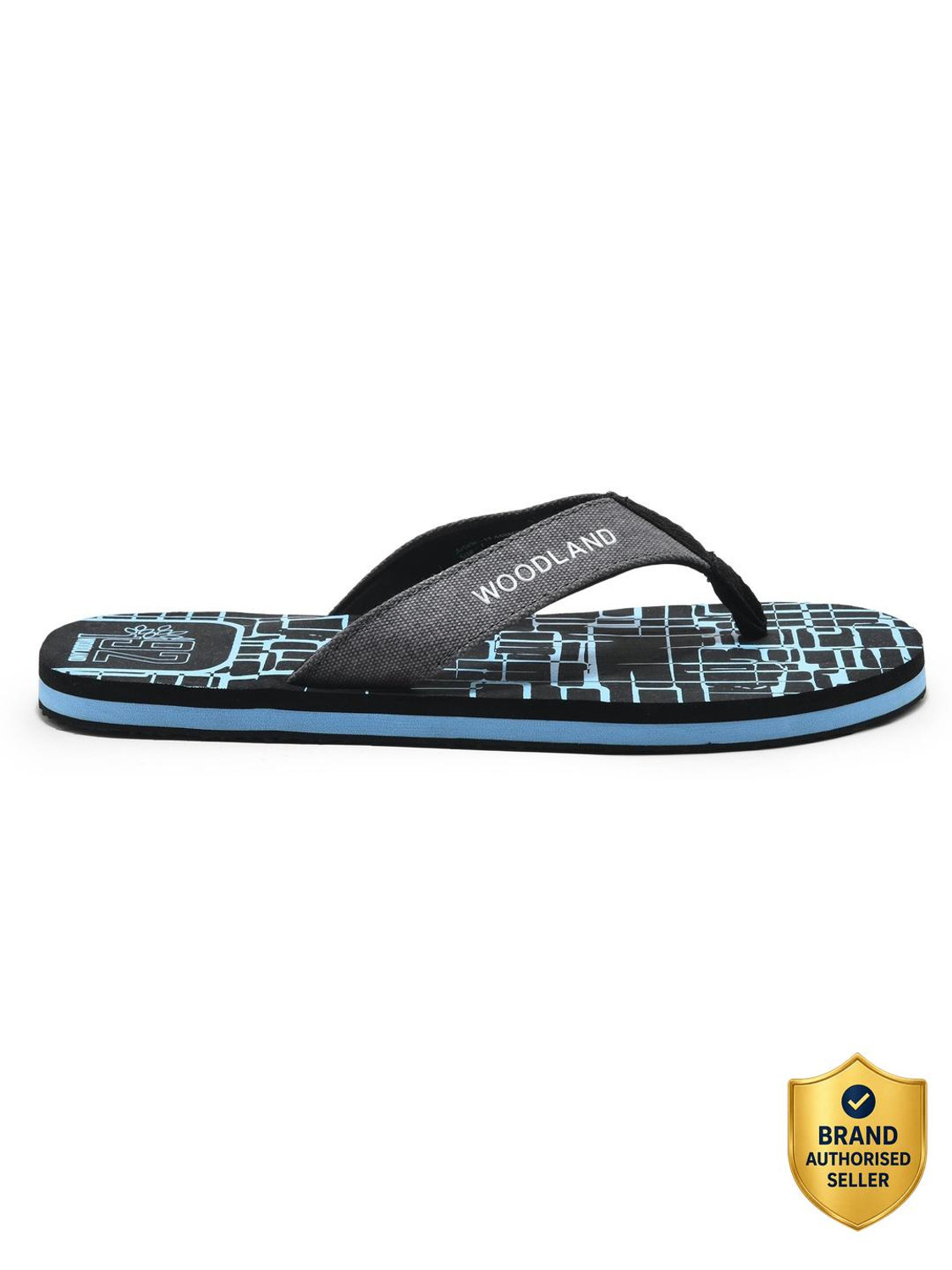 Image of WOODLAND Lightweight Comfortable Casual Summer Wear Men Flip Flops (Black , 5)