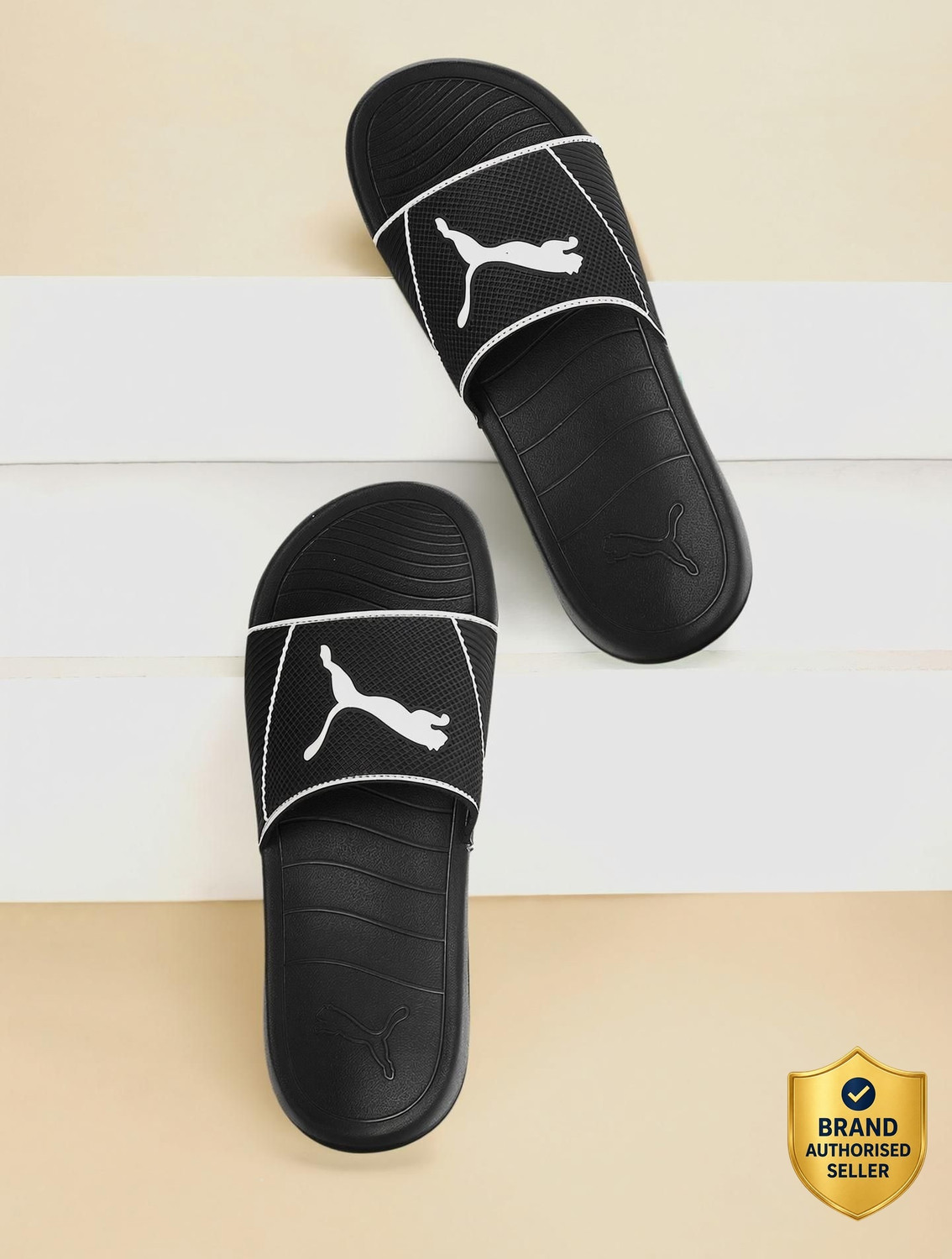 PUMA Popcat 20 Shower RES Men Slides Black 7 - Image 1