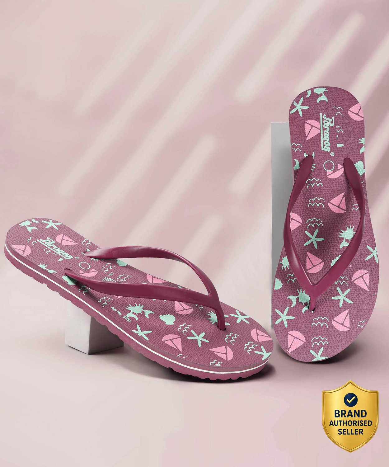 Image of Relaxo Women Flip Flops (Green , 7)