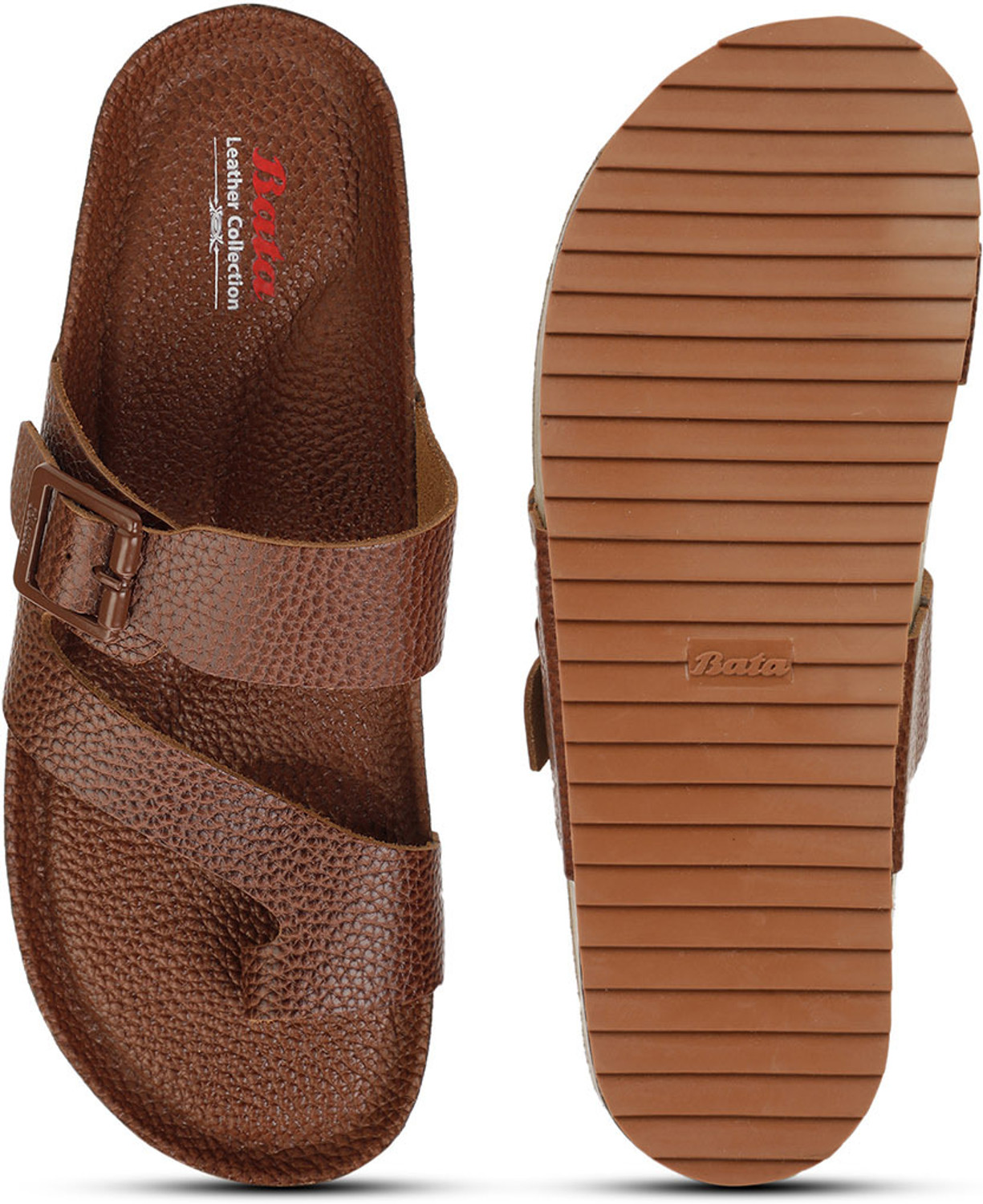 Image of Bata Men Slippers (Brown , 5)