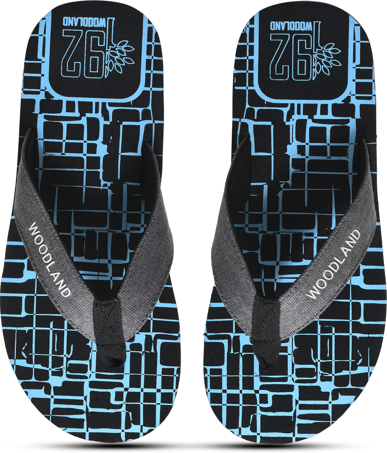 Image of WOODLAND Lightweight Comfortable Casual Summer Wear Men Flip Flops (Black , 5)