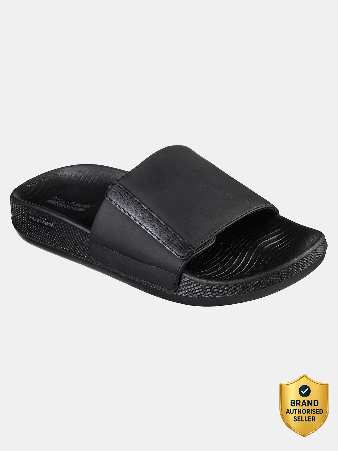 Image of Skechers Men Slides (Black , 12)