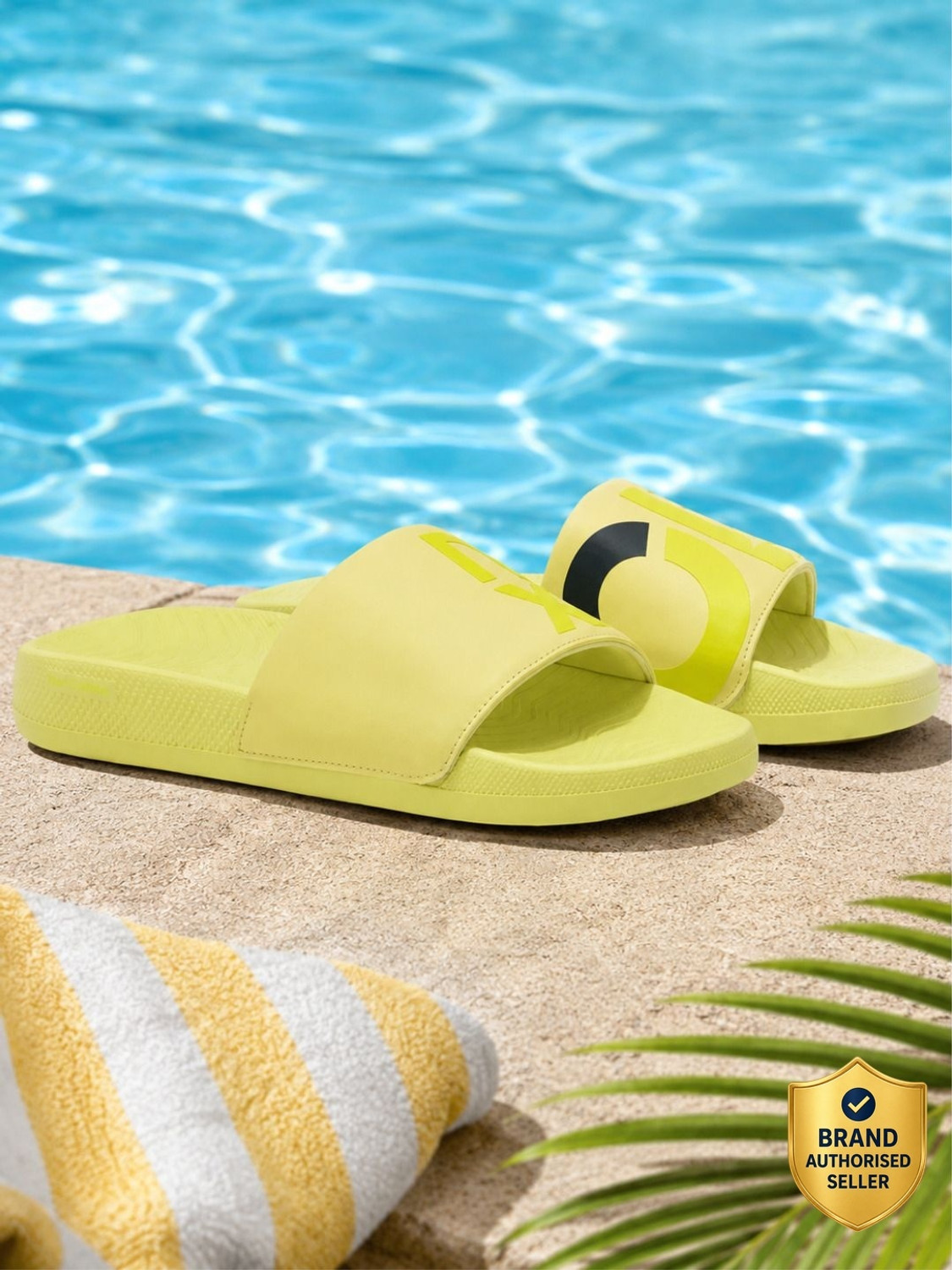 Ten x you Unisex Slides Green Size 8 - Image 1