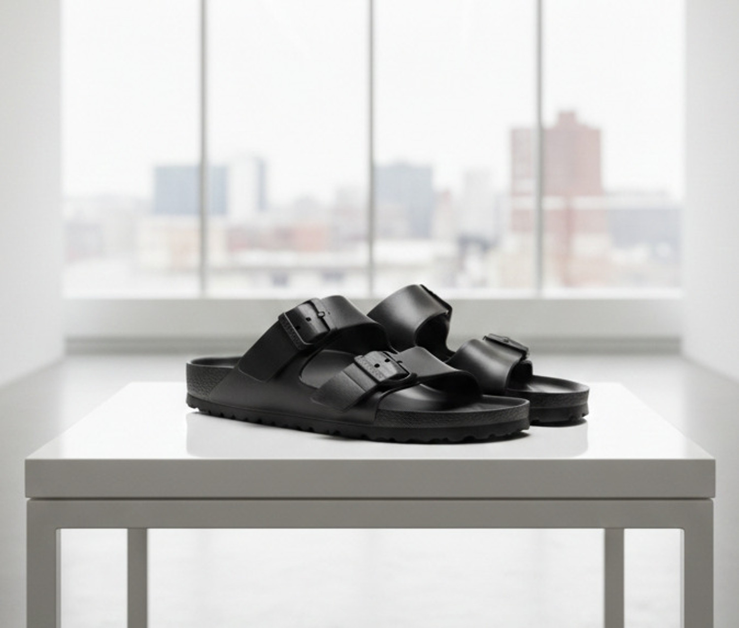 Image of BIRKENSTOCK Men Slides (Black , 10)