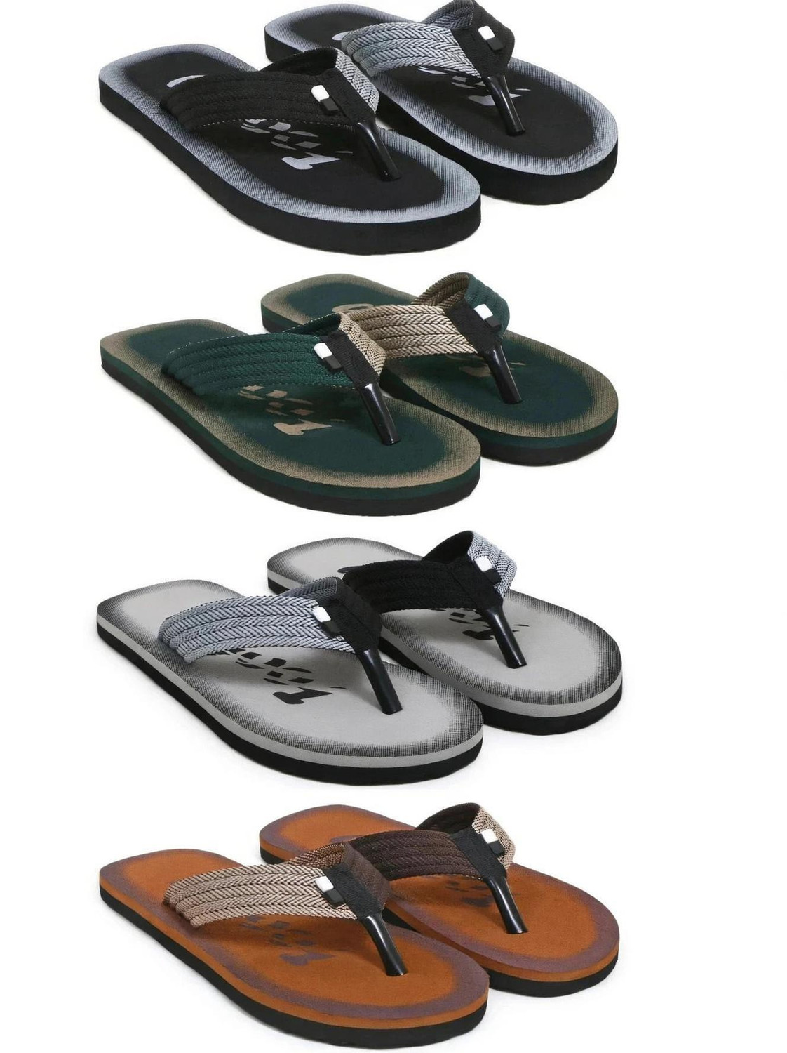 Image of RED TAPE Men Slides (Brown , 9)