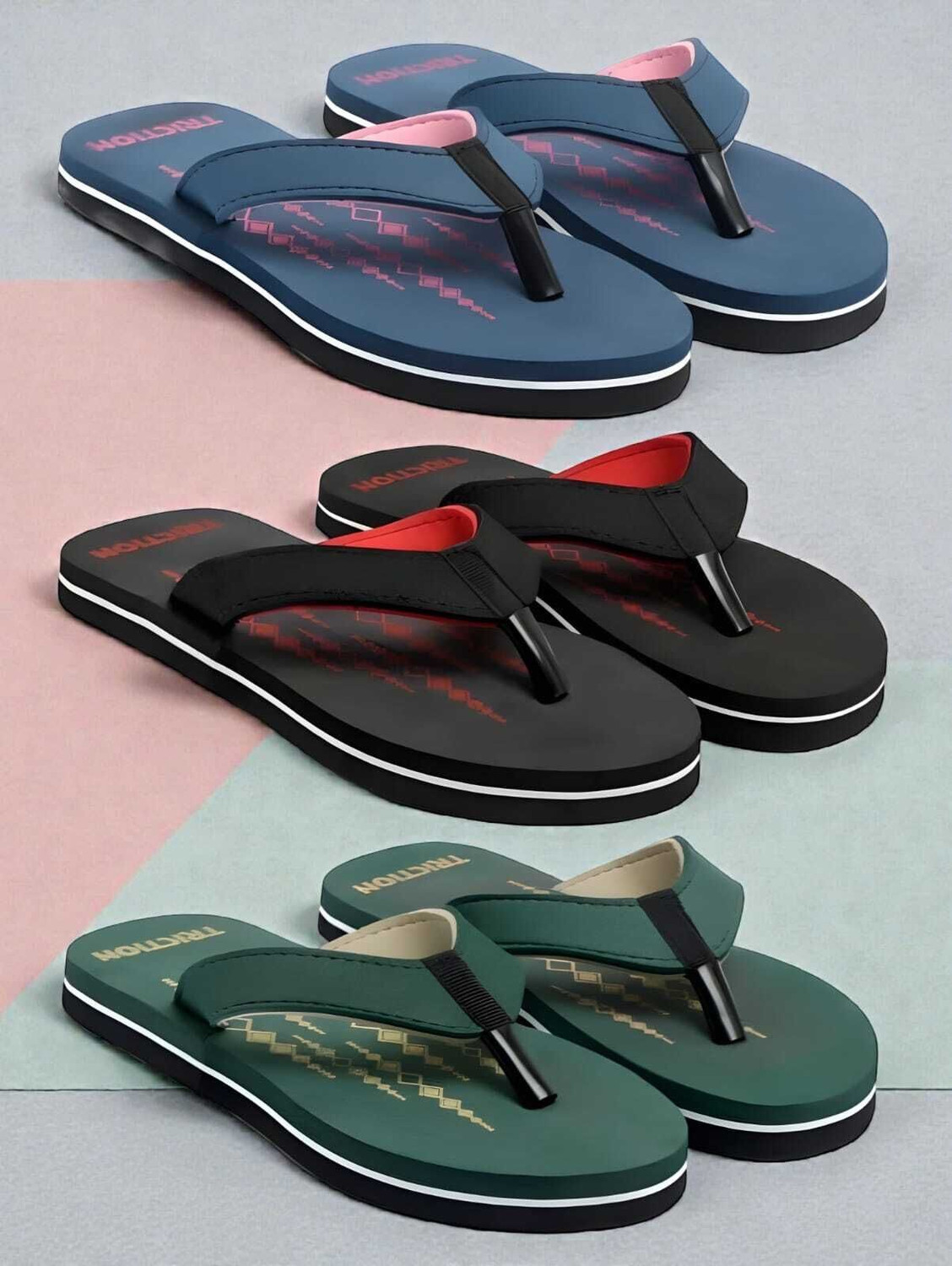 Image of TRICTION Women Flip Flops (Multicolor , 7)