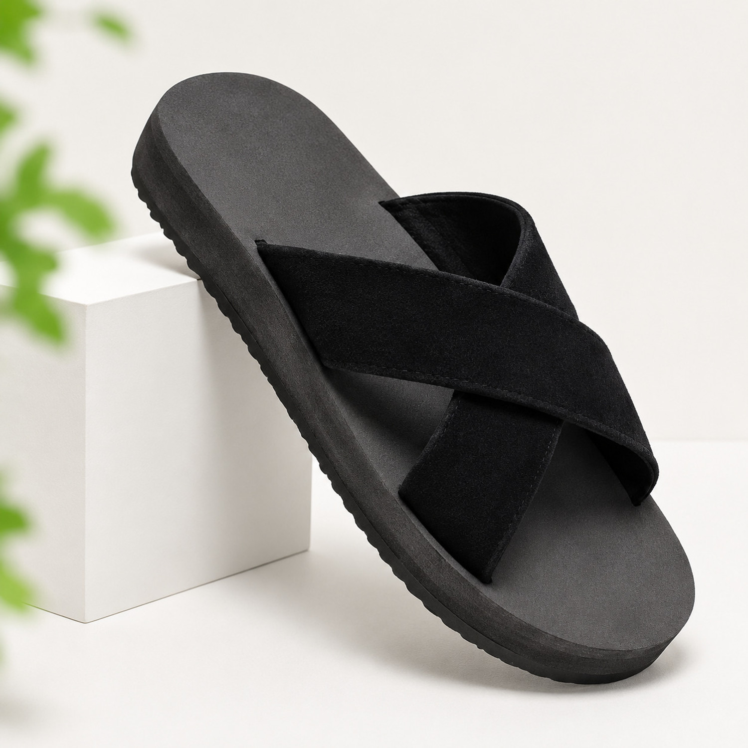 kFashino Men Slides Black Size 10 - Image 1