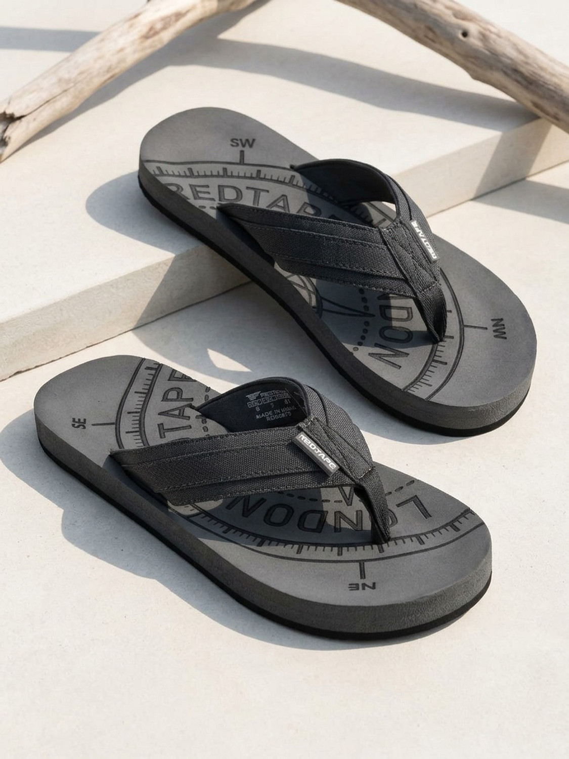 Image of RED TAPE Men Slides (Off White , 11)