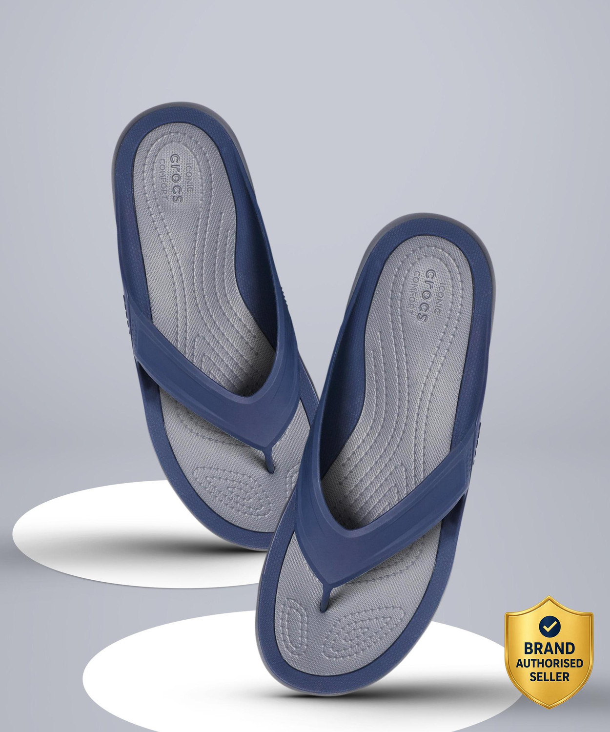 Image of CROCS Men's Swiftwater Wave Men Flip Flops (Blue , 6 UK /India)