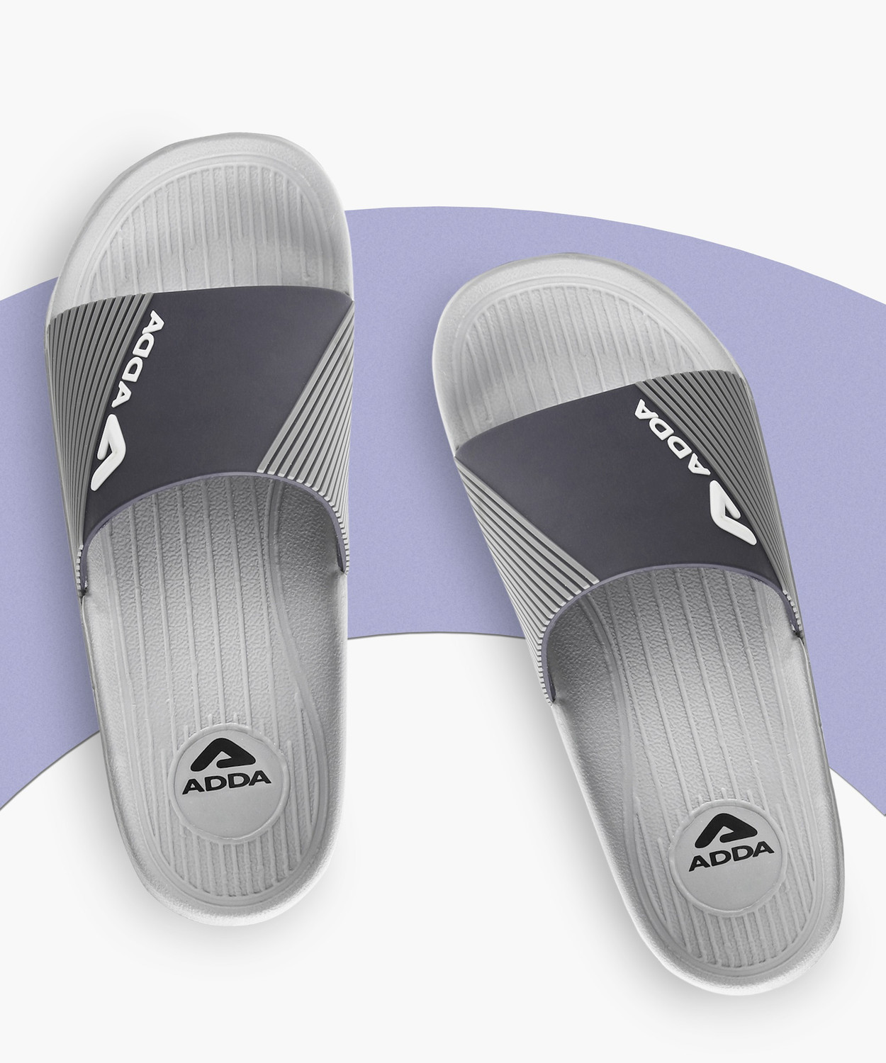 Adda Men Gray Slides - Image 6
