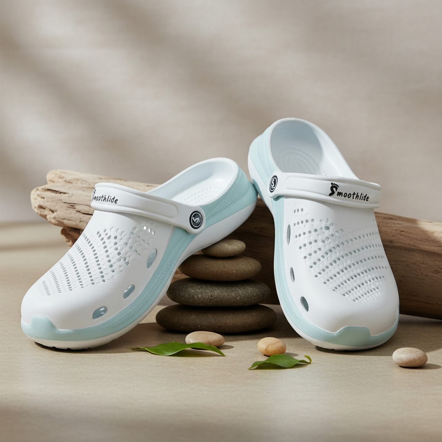 Image of Crosskix Men Clogs Sandal (Grey, White , 12)