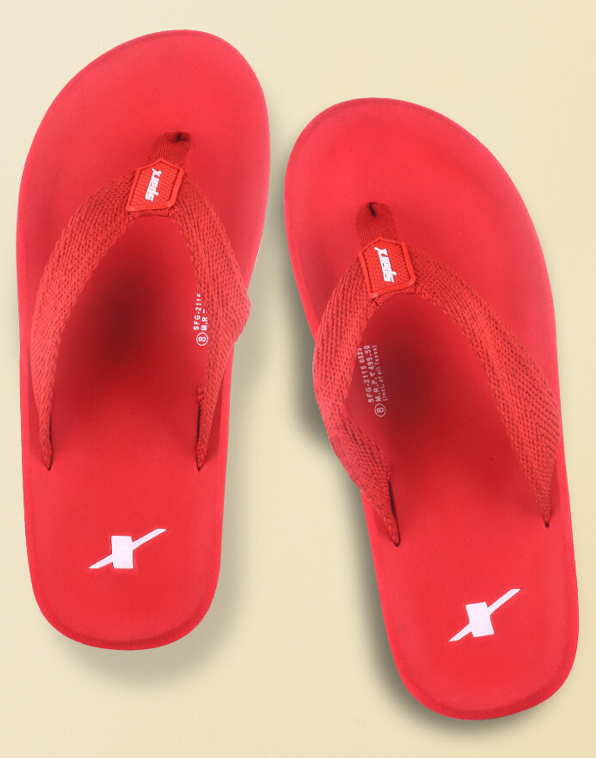 Image of Sparx Men Flip Flops (Red, 11)