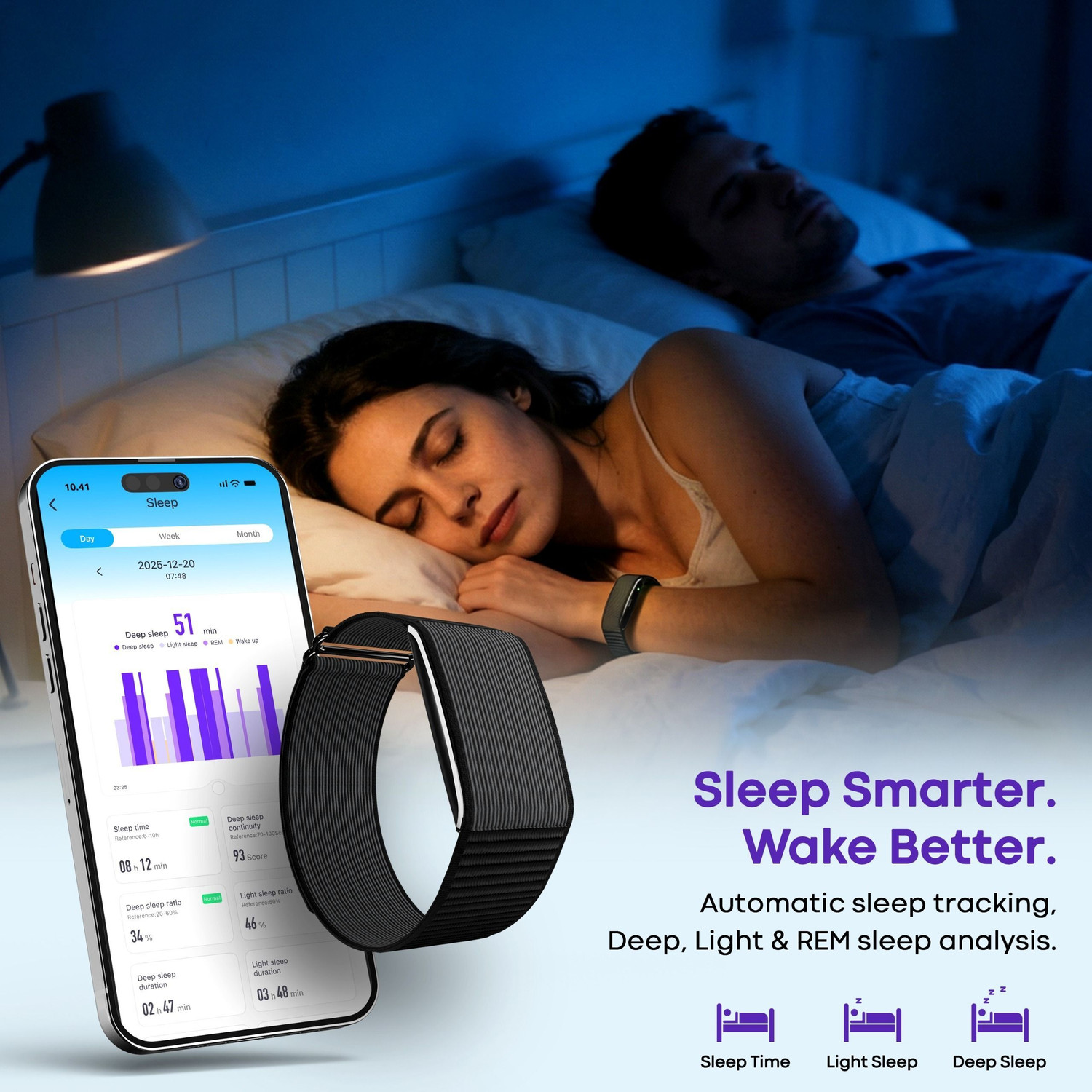 Image of Maxelon MaxFit2.0 Smart AI Fitness Band,175+Sports Mode, Subscription Free, Black (Black & Grey Strap, Size : standrad)