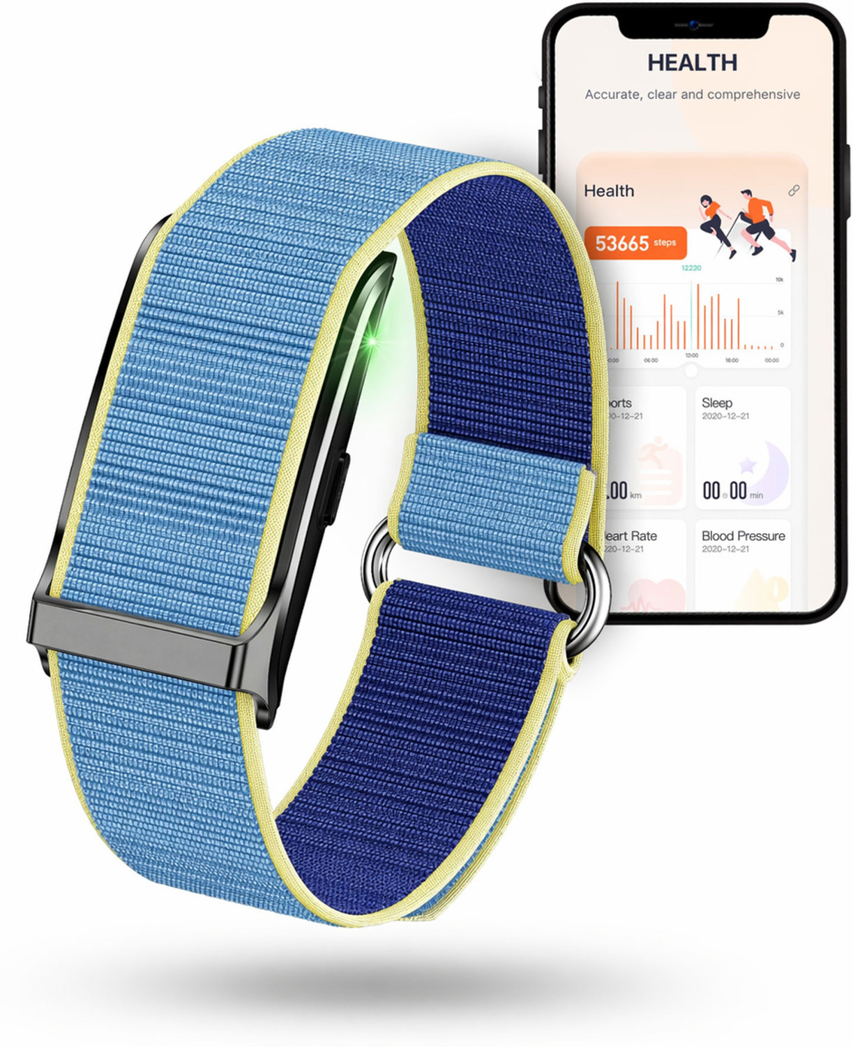 Image of Maxelon MaxFit2.0 Smart AI Fitness Band,175+Sports Mode, Subscription Free, Black (Black & Grey Strap, Size : standrad)