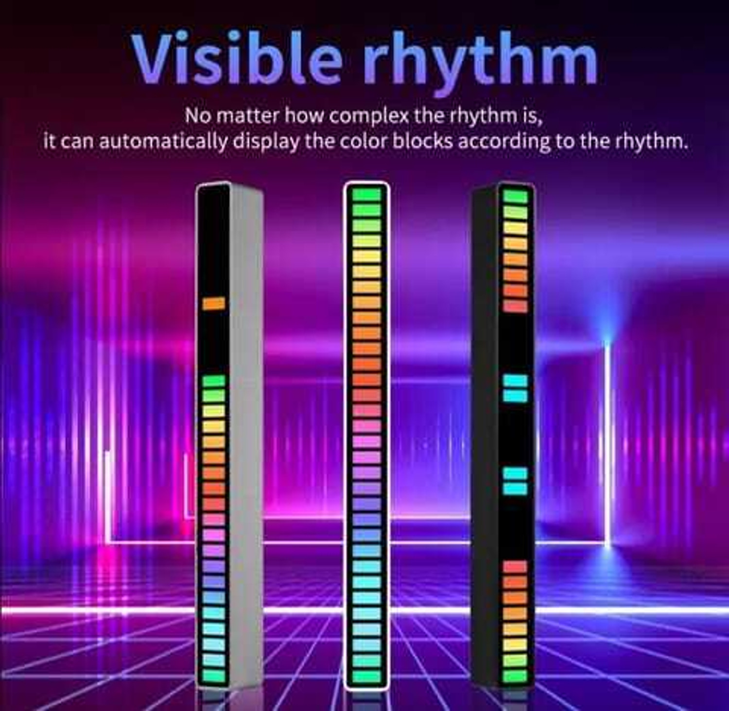 AVSPARKS RGB Led Bar Light 32 Bit RGB Music Sound Control For Cars Led Light_213 Smart Sensor Light - Image 1