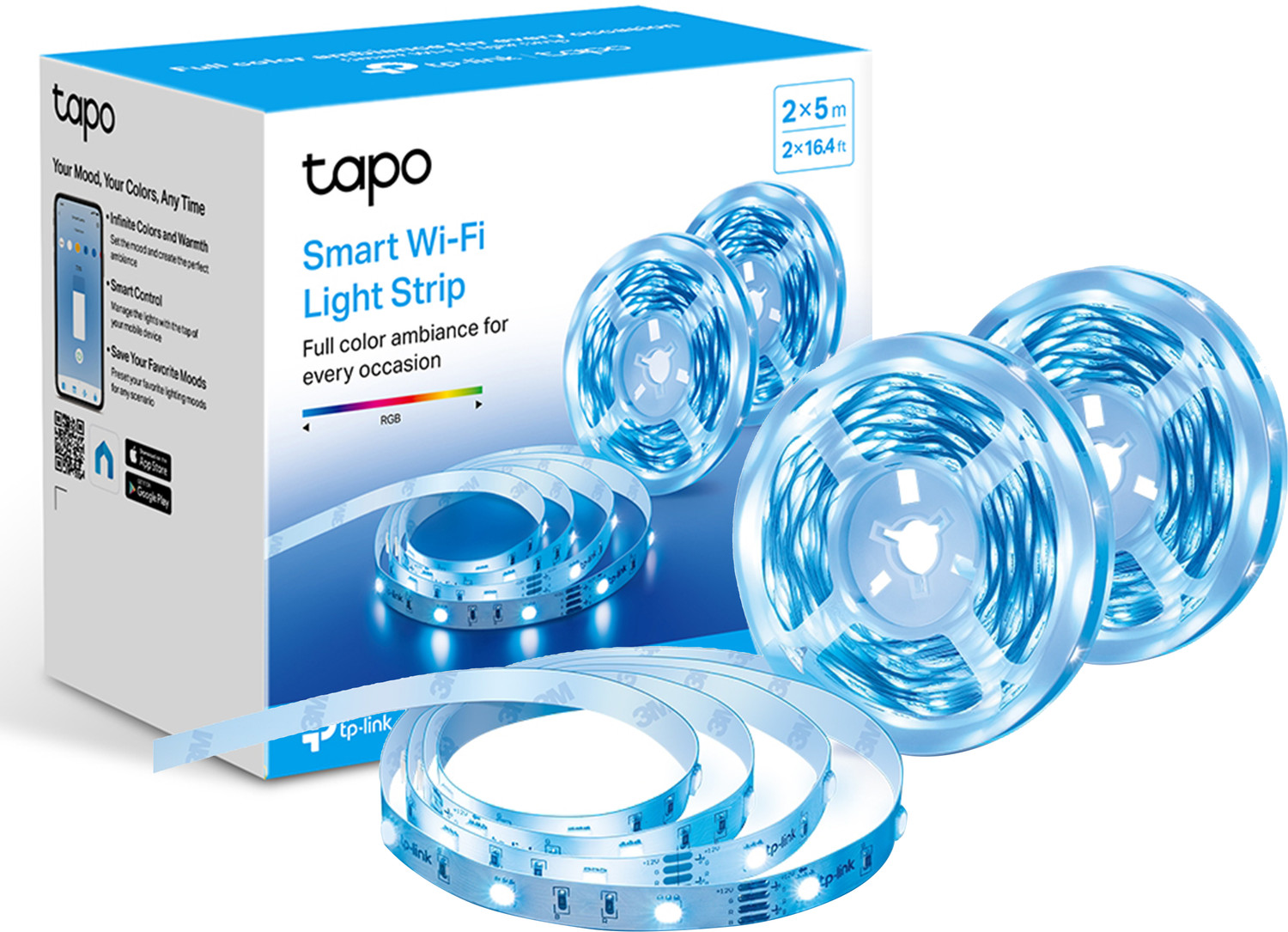 Image of Zunpulse 5 meter 15W Smart LED Strip Light with App Control (Multicolour) Light Strip
