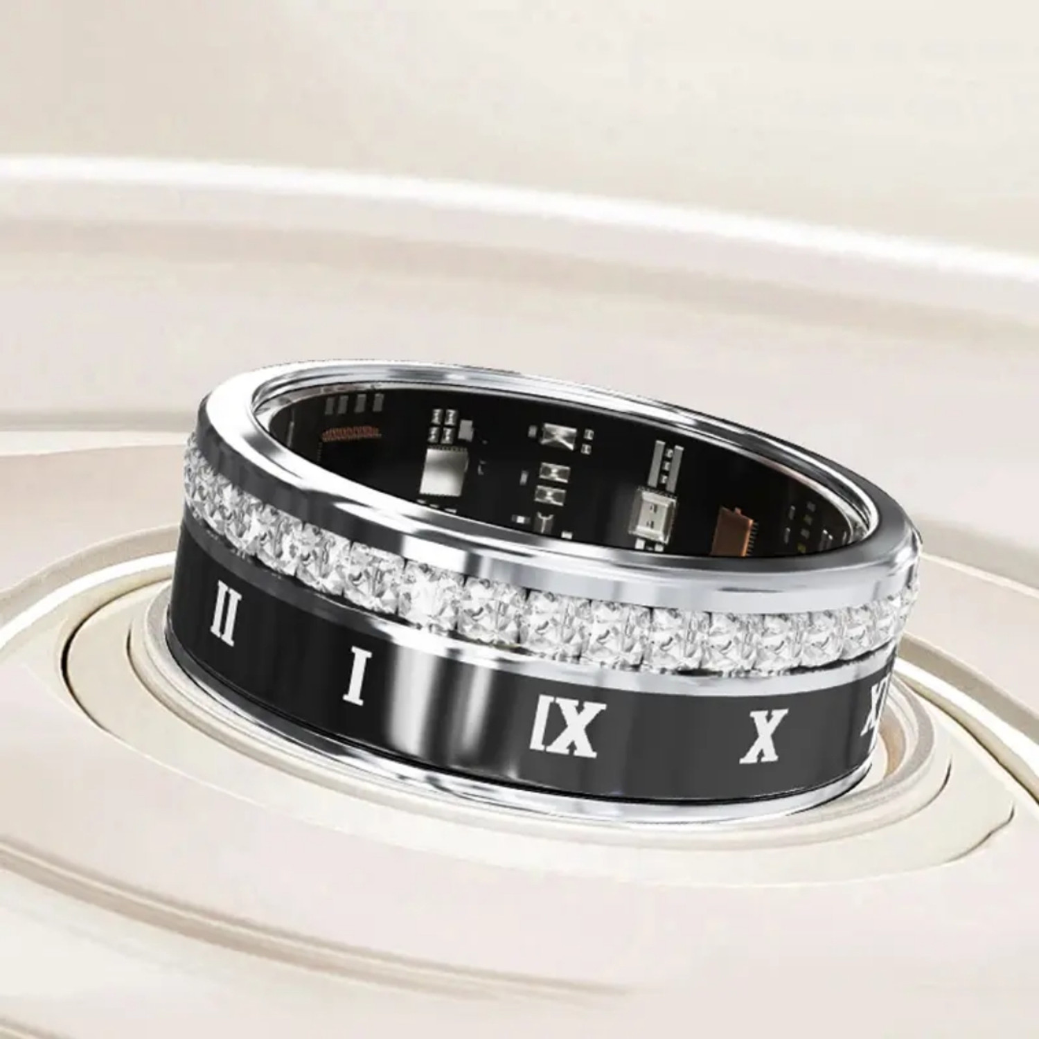 Image of Ierenk ierenk Smart Ring - Sleep, Heart Rate & SpO2 Tracker (Black, Unisex) Smart Ring (10, Black)