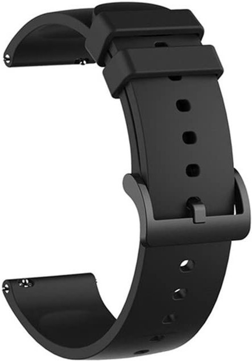 Image of CHG Soft Silicone Strap Compatible with Ambrane Wise Eon Pro 20 mm Silicone Watch Strap (Black)