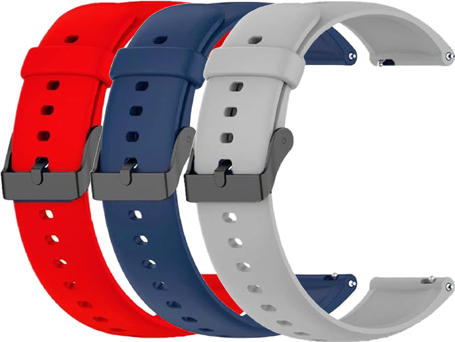 TRENDINGVIEW 2 cm 22mm Smart Watch Strap (Combo Pack of 3) Silicone Belt with Quick Release Pins | Adjustable Length Smart Watch Strap Price in India - Buy TRENDINGVIEW 2 cm 22mm Smart Watch Strap (Combo Pack of 3) Silicone Belt with Quick Release Pins | Adjustable Length Smart Watch Strap online at Flipkart.com
