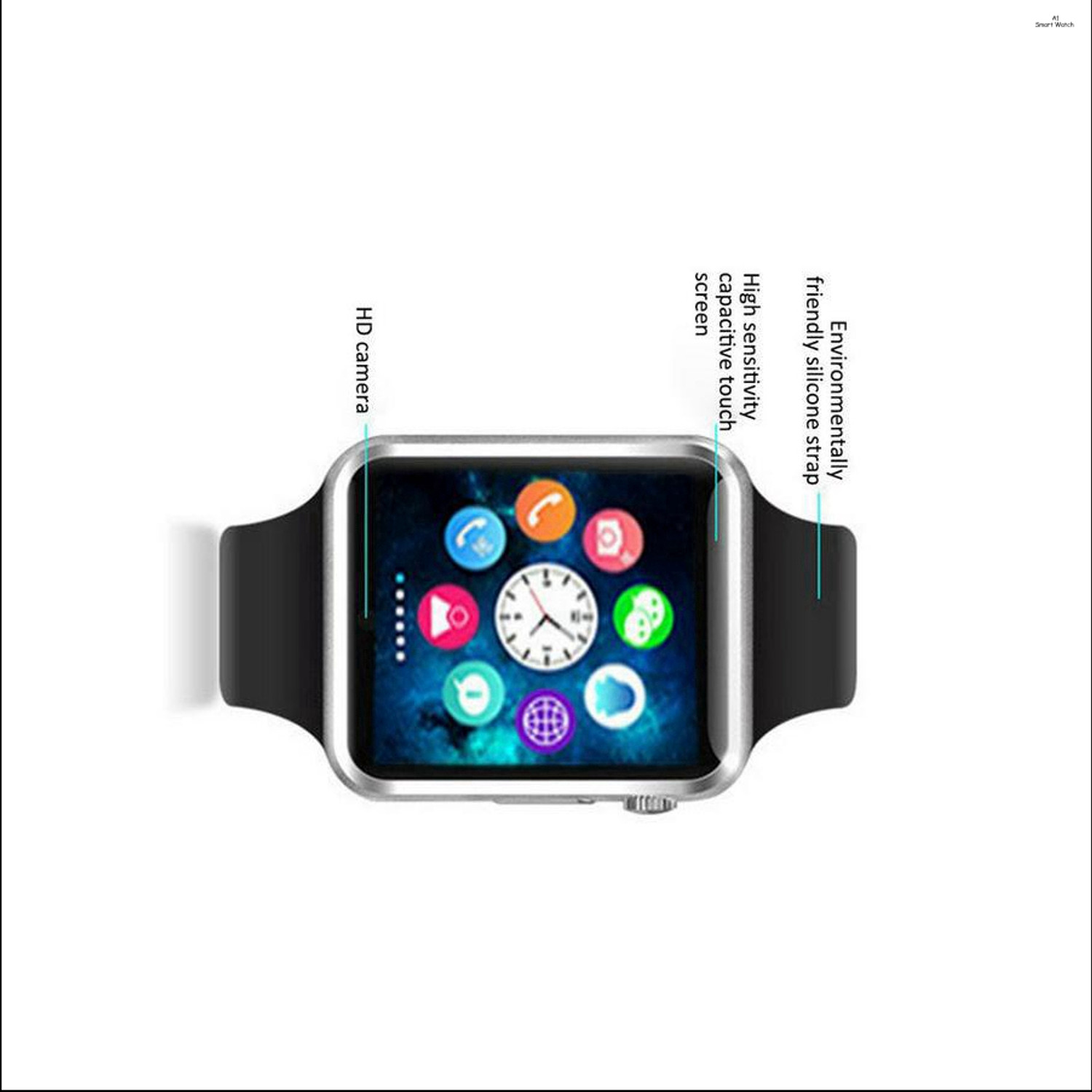 Image of CYXUS 4G Camera and Sim Card Support watch Smartwatch (Red Strap, free)