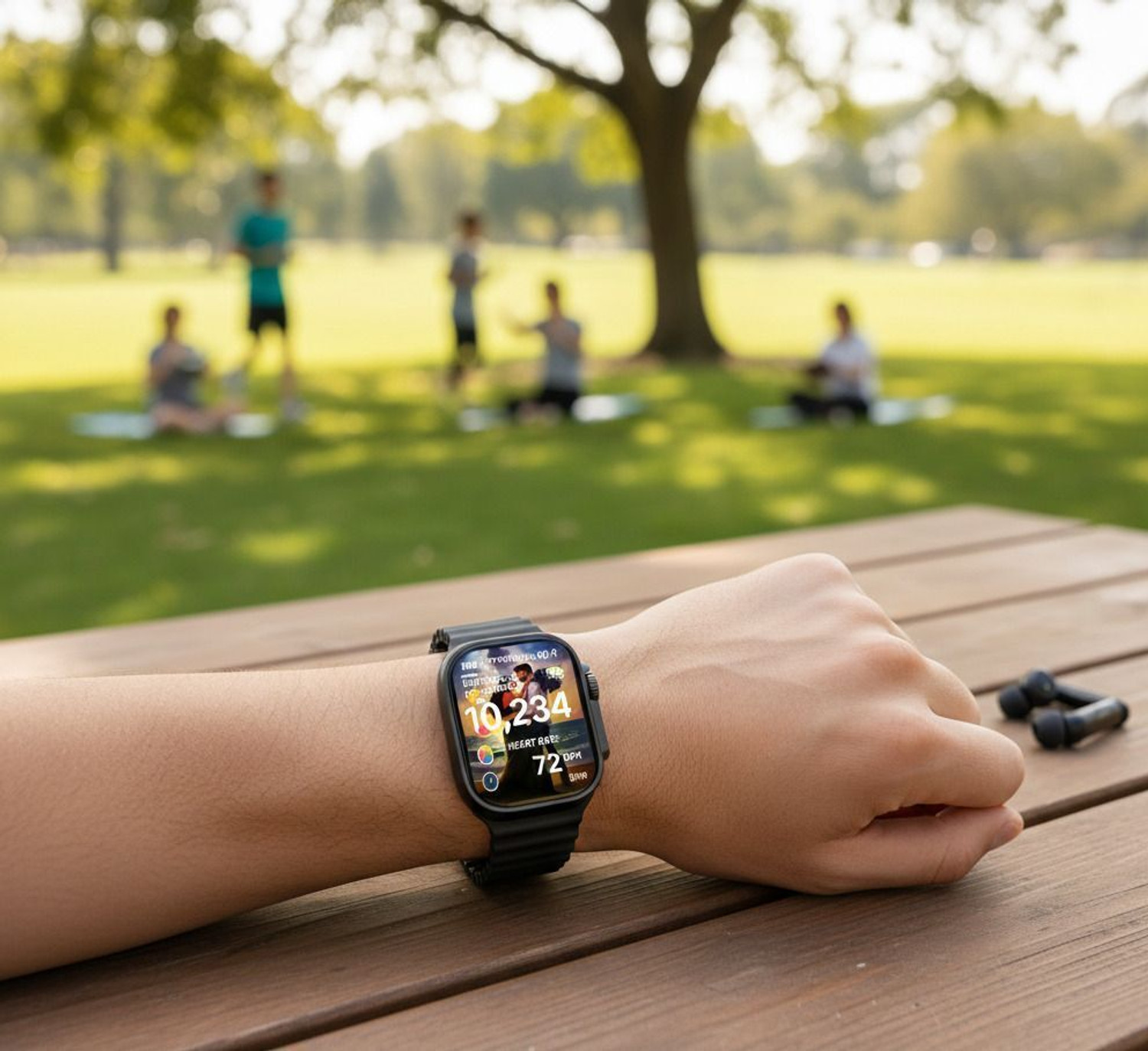 Image of TECHIO T800 Ultra BT Calling Watch, Wireless Charging, Health Tracking Sensor (Black) Smartwatch (BLACK Strap, FREE SIZE)