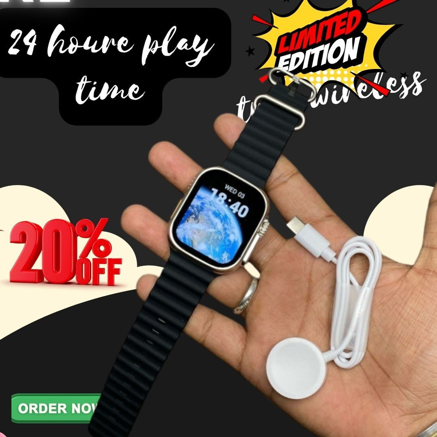 Image of Lastpoint 4G Camera and Sim Card Support watch Smartwatch (Brown Strap, free)