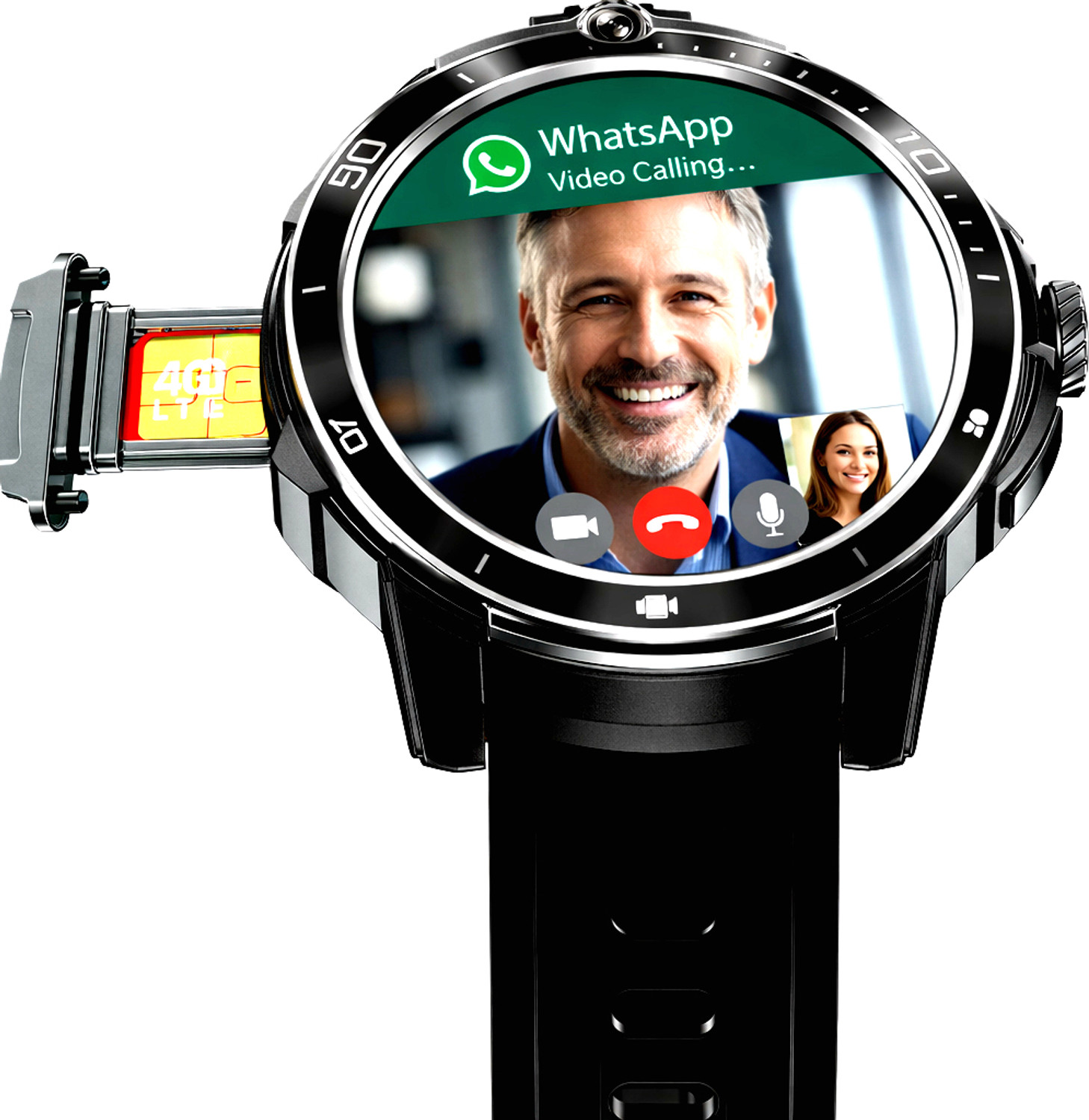 Image of Correngo Premium Android 5G Smartwatch with Video Calling for Men Smartwatch (Dessert Brown Strap, Free Size)