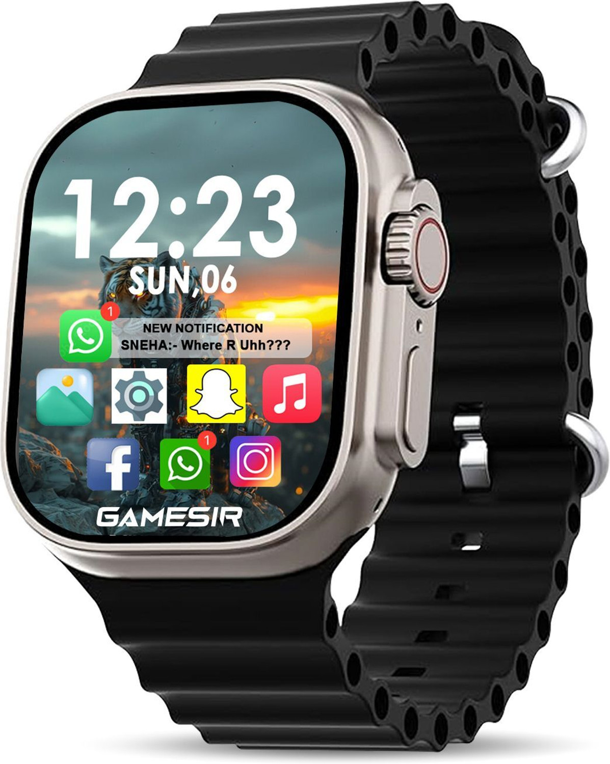 Image of Seashot DZ9 Black Smart Watch Wrist Watch Phone with Camera & SIM Card Support Smartwatch (Multicolour Strap, Free)