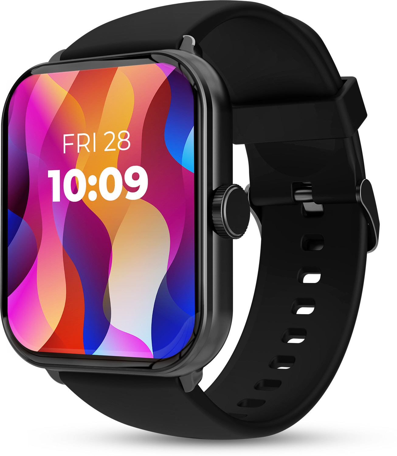 Image of beatXP Unbound 1.78 inch AMOLED Display, BT Calling, 1000nits Brightness & Voice Assistant Smartwatch (Gold with Pink Strap, Free Size)
