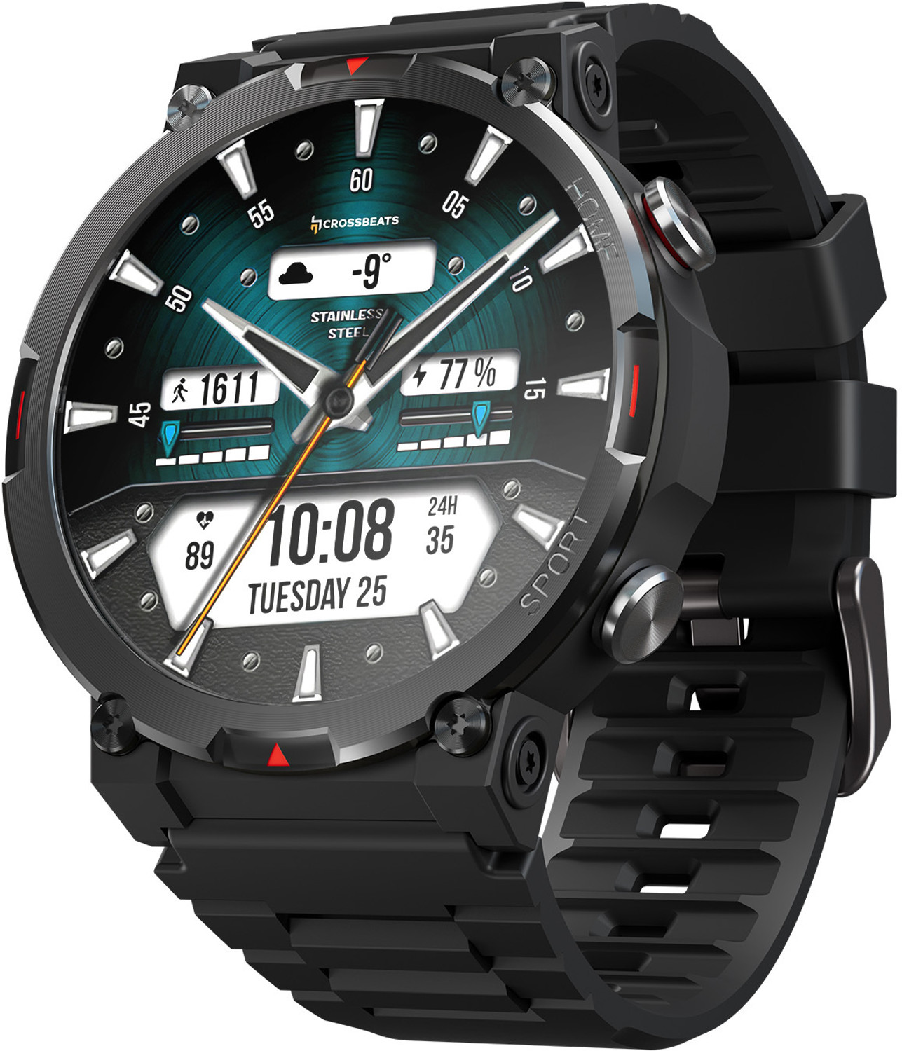 CrossBeats Everest 2.0 1.43" Display Bluetooth Calling Rugged - Image 1
