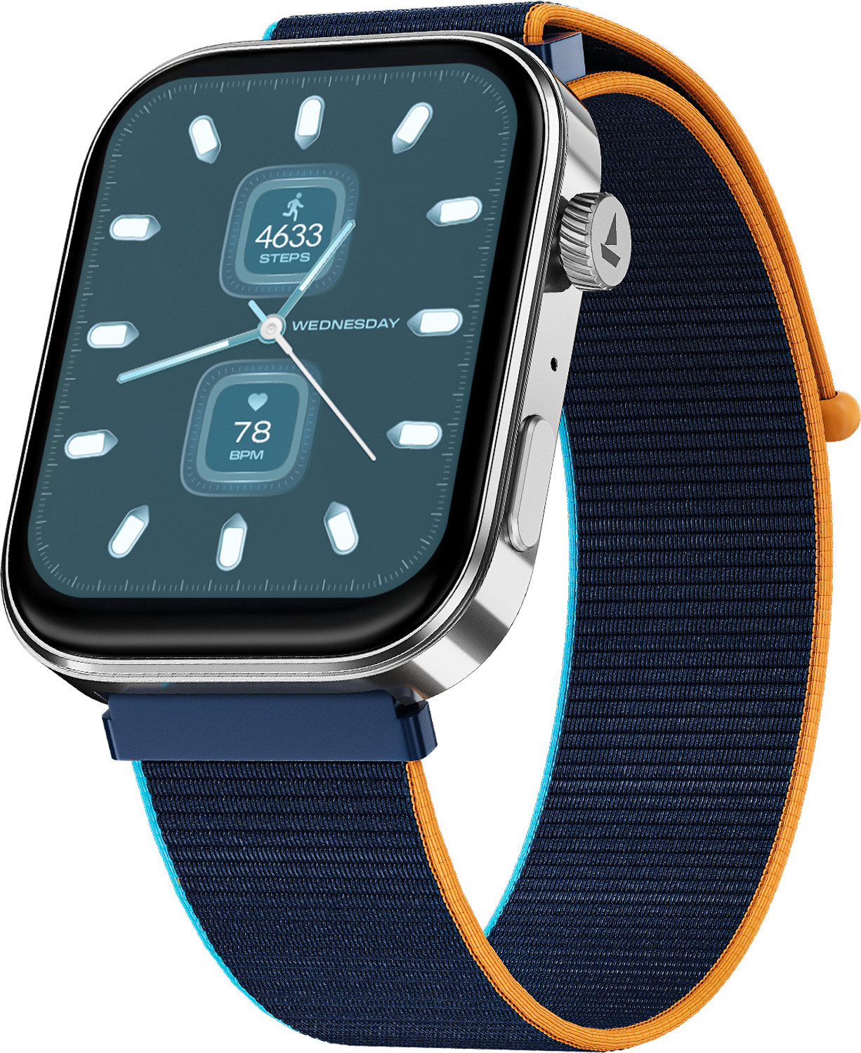 boAt Chrome Endeavour 1.96" AMOLED Smartwatch Silver - Image 1